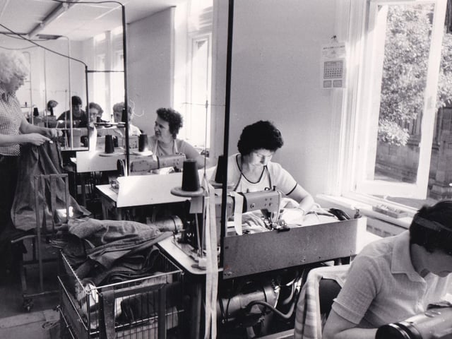 Part of the light and airy workroom in Robanne's new premises pictured in September 1979.