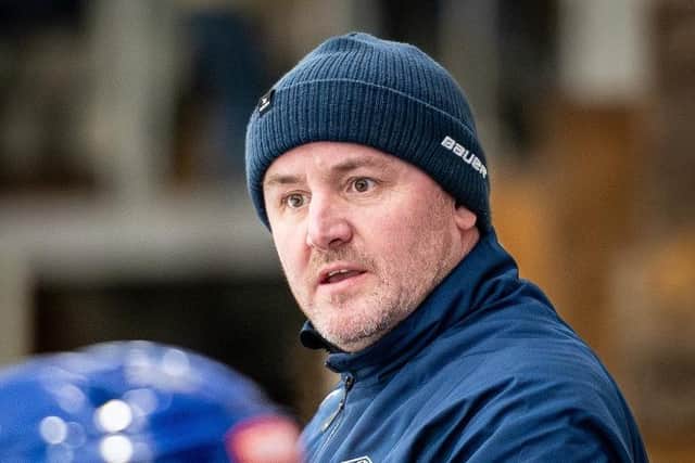 GIVE ME MORE: Leeds Knights' head coach Ryan Aldridge. Picture: Ben Gordon/Knights Media.