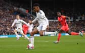 MIXED EMOTIONS: For Leeds United left back Junior Firpo, above, pictured during Saturday's 2-2 draw against Brighton at Elland Road. 
Photo by Stu Forster/Getty Images.