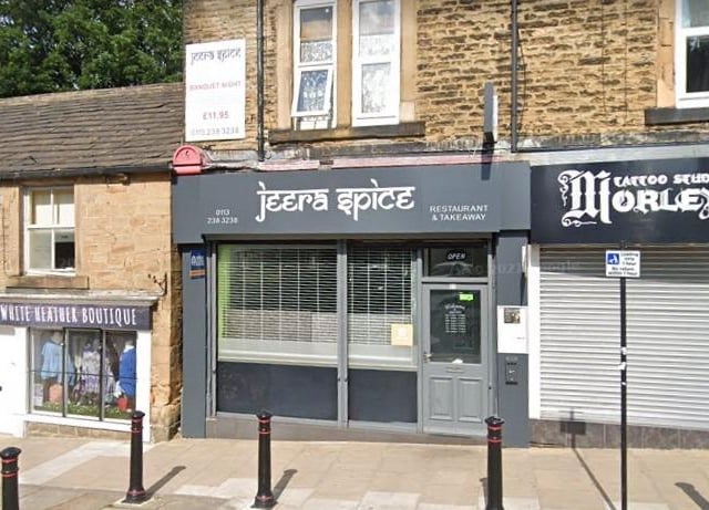 Jeera Spice is an Indian restaurant and takeaway in Queen Street, Morley, serving a range of balti, tandoori, biryani and vegetable dishes as well as house specialities such as the Bangladeshi kofta khana - spiced meatballs and herbs.