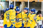 ONE LAST PUSH: Leeds Knights' players are looking to end their 2025-26 NIHL National season with some silverware. Picture: Kev Bland/Knights Media.