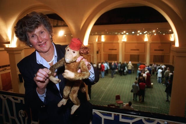 Yorkshire Evening Post's Hidden Treasures held a valuation day at the Queens Hotel. Pictured is Marlene Park with her 60-year-old toy monkey.