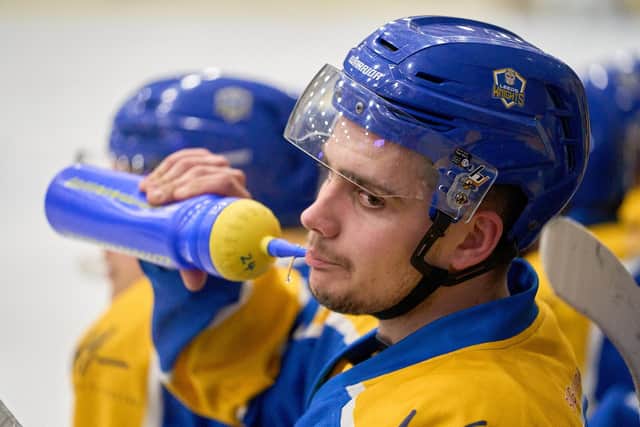 CHEERS: Dylan Hehir takes a breather on the bench during a game last season. Picture courtesy of Oliver Portamento