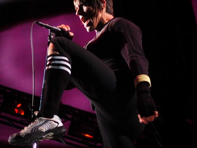 Anthony Kiedis From The Red Hot Chili Peppers on stage in 2007.
