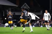 DIFFERENCE: Manor Solomon nets Fulham's second clinical finish of the night to send Leeds United out of the FA Cup. Photo by Clive Rose/Getty Images.