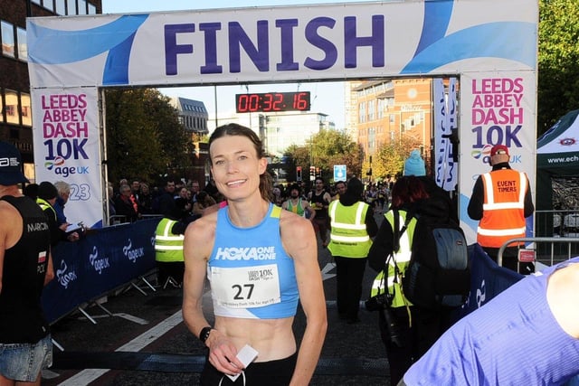 First woman across the line was Abbie Donnelly (pic by Steve Riding)