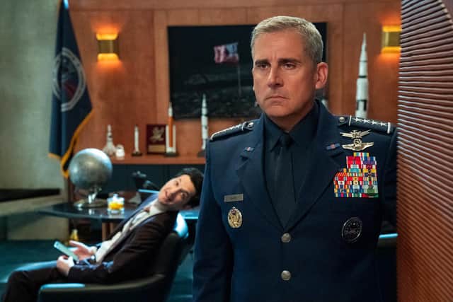 Steve Carell stars in workplace comedy, Space Force (Photo: Netflix)