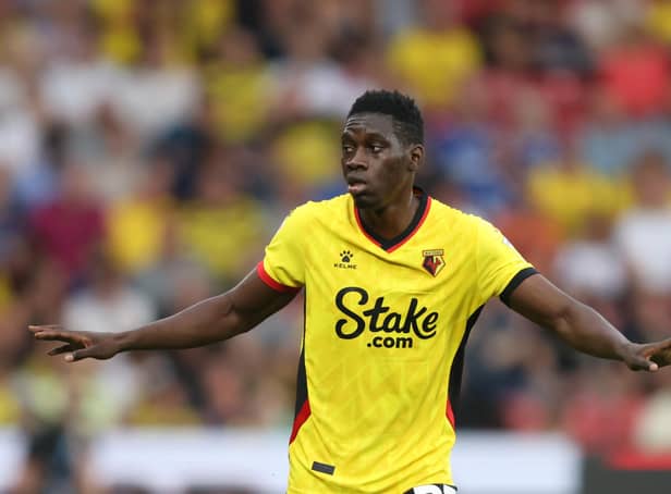 Ismaila Sarr of Watford during the Sky Bet Championship between Watford and Sheffield United (Photo by Marc Atkins/Getty Images)