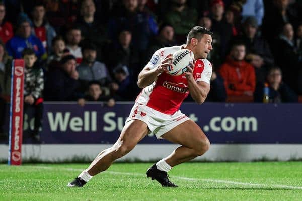 Ryan Hall has been named in Hull KR's provisional squad, but is a doubt with a knee injury. Picture by Alex Whitehead/SWpix.com.