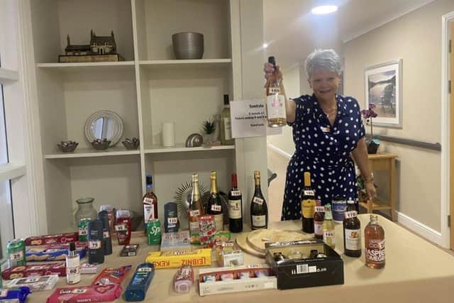 Sandra Anderson, Home Manager at HC-One’s Hambleton Grange Care Home at Tombola at HC-One’s Hambleton Grange Care Home’s Summer Fair