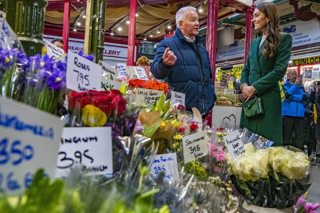 For generations of shoppers the largest covered market in Europe is part of the fabric of the city. Enjoying somewhat of a renaissance with a series of drink and food openings. The Princess of Wales visitedin January 2023 and is pictured speaking to trader Neil Ashcroft.