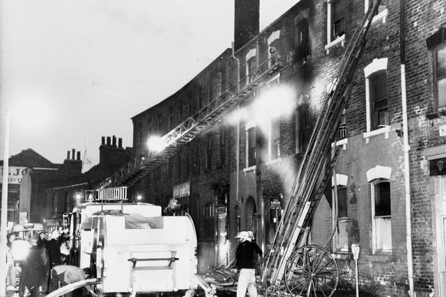 Two men died and 11 were taken to hospital after a fire at Grove Hostel for men on Wharf Street in June 1978.