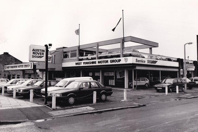 West Yorkshire Motor Group on Leeds and Bradford Road in Stanningley. Pictured in April 1986.