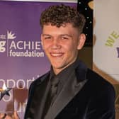 Owen Jeffers, 19, picked up the award for 'Unsung Hero' at this year's Yorkshire Young Achievers Awards on November 16. Photo: Kate Mallender.