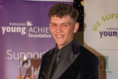 Owen Jeffers, 19, picked up the award for 'Unsung Hero' at this year's Yorkshire Young Achievers Awards on November 16. Photo: Kate Mallender.