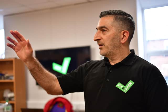Aim2Learn tutor in class at a Leeds centre