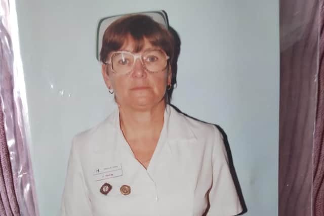 Joyce during her nursing days.