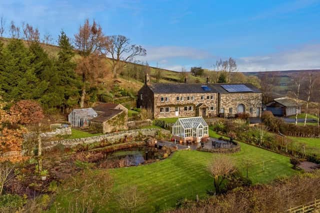 For sale - Five-bedroom detached farmhouse in Hebden Bridge has gone on the market for £1.35m