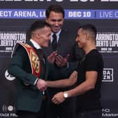 Josh Warrington and Luis Alberto Lopez Final Press Conference ahead of their IBF World Featherweight Title  fight on Saturday night in Leeds. (Picture: Mark Robinson Matchroom Boxing)