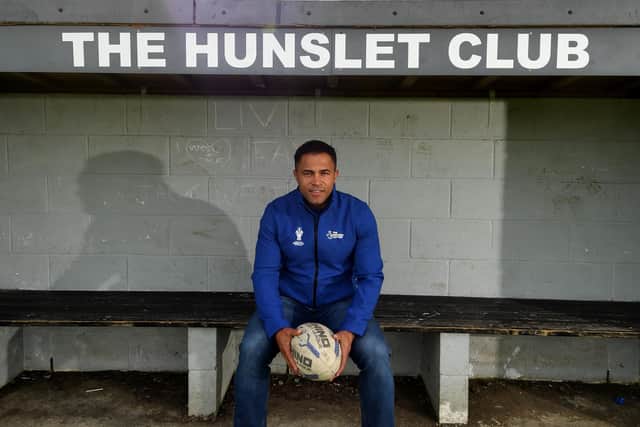 Former England Rugby League and Rugby Union player Jason Robinson was a member of the Hunslet Club, in Leeds, when he was a boy. Photo: Simon Hulme.