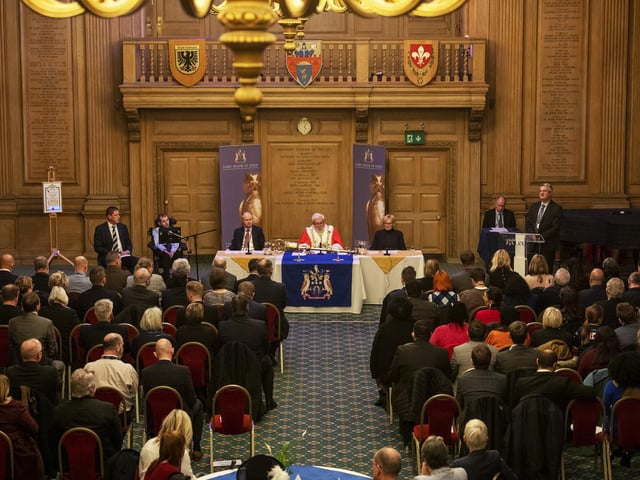 Kevin Sinfield also received the Freedom of the City at the special meeting of Leeds City Council in January.