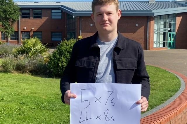 Tupton Hall School student Joshua Cooper achieved a brilliant four Grade 8s and five Grade 7s, with views of heading to Chesterfield College to study Applied Science