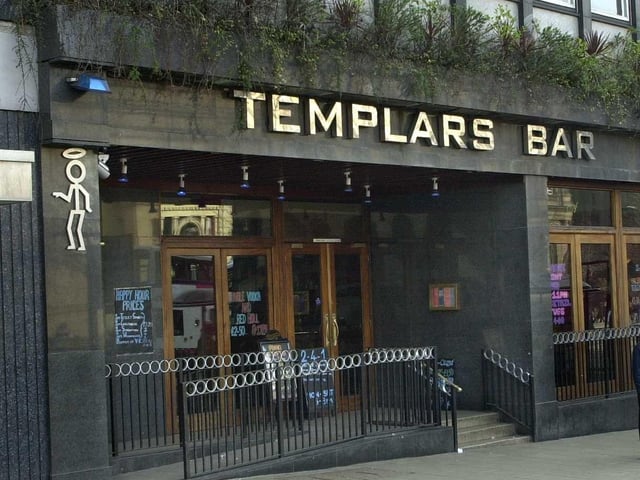 The Headrow was home to Templars Bar. Pictured in April 2002.