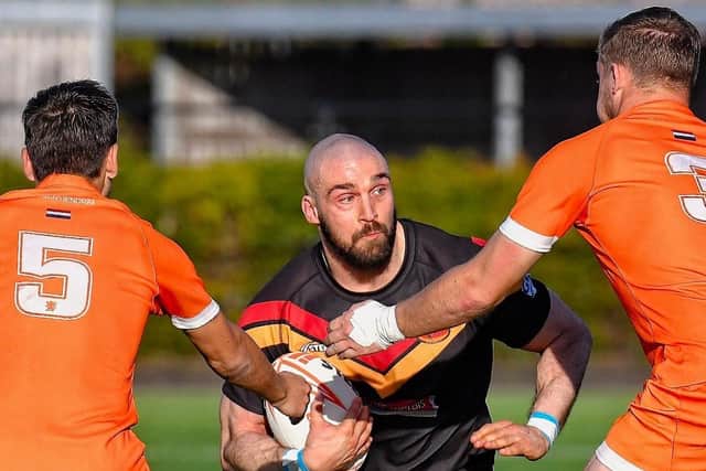 Hunslet's new signing Adam Ryder in action for Germany against Netherlands. Picture by Kevin Scott/Hunslet RLFC.