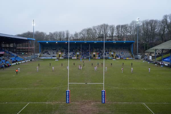 A general view of Halifax Panthers playing Catalans Dragons at the Shay a year ago. Picture by Olly Hassell/SWpix.com.