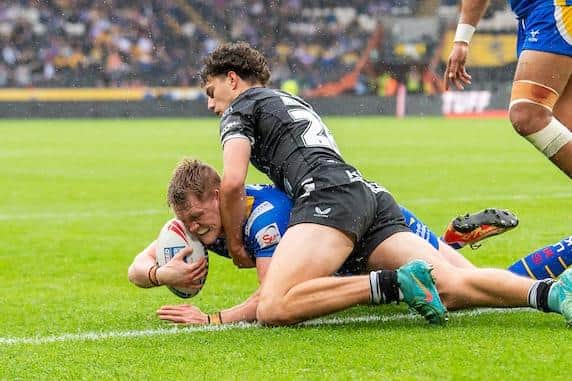 James McDonnell has been cleared to play for Leeds Rhinos at Huddersfield Giants, despite an injury scare. Picture by Allan McKenzie/SWpix.com.