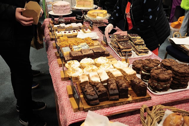 For those with a sweet tooth, there were a range of enticing vegan cakes made without the use of any dairy products.