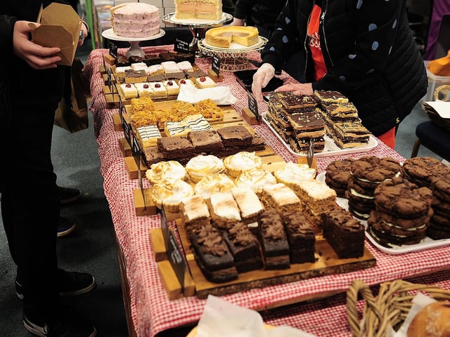 For those with a sweet tooth, there were a range of enticing vegan cakes made without the use of any dairy products.