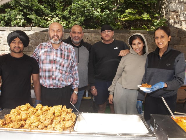 One of the street food stalls at the festival serving Indian thali