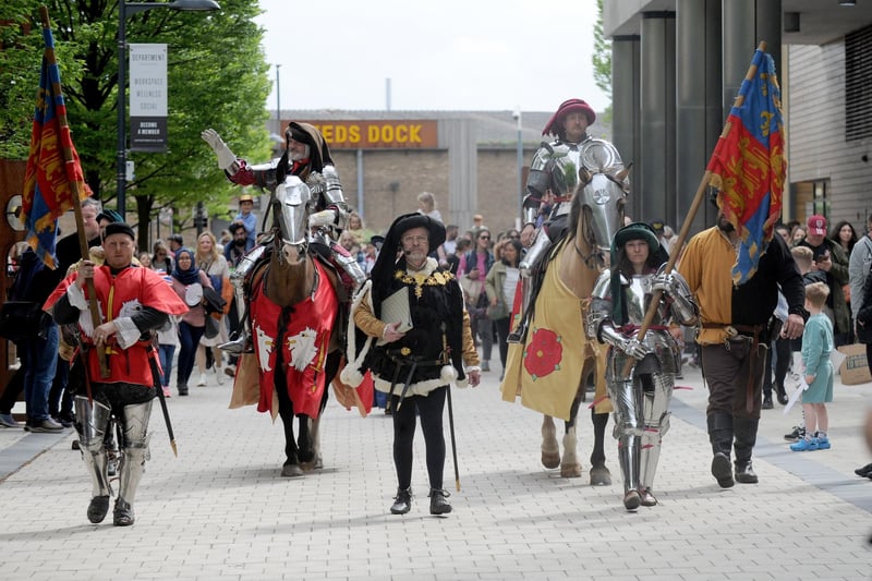 The coronation parade at the Royal Armouries.