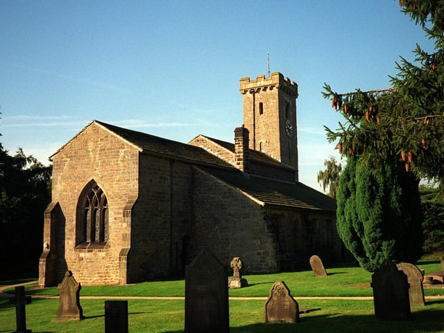 Sunshine and shadow. Bardsey Church with its remarkable Saxon tower.