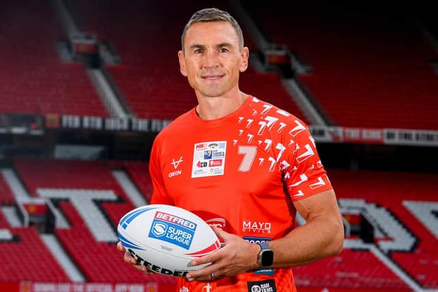 Kevin Sinfield will deliver the Grand Final match ball at Old Trafford when he ends his ‘7 in 7: Grand Finale’ challenge next Saturday. Picture by Allan McKenzie/SWpix.com.