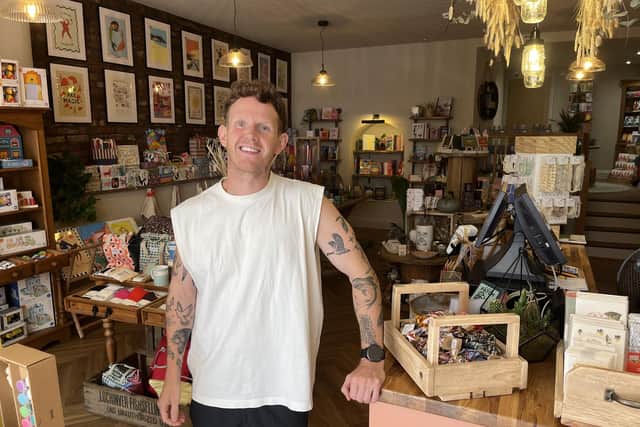 James Dransfield in new shop Twine on Ropergate, Pontefract