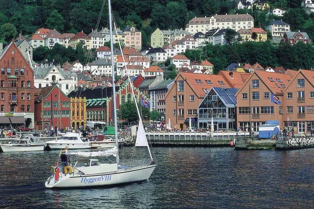 A view of the Bergen harbour. Picture: PA