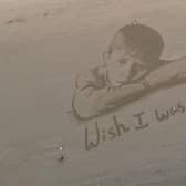 Barnardo's unveiled the giant sand portrait to highlight the impact of poverty on the nation’s children.