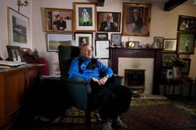 Dickie Bird  pictured at his home in Yorkshire. 