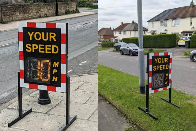 Police set up a speed indicator device (SID) on Wynford Avenue in Lawnswood, Spen Lane in West Park and Moor Road in Far Headingley (Photo: WYP)