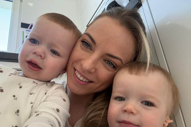 Marita Stawska with twin daughters Gaja Stawska and  Zoja Stawska