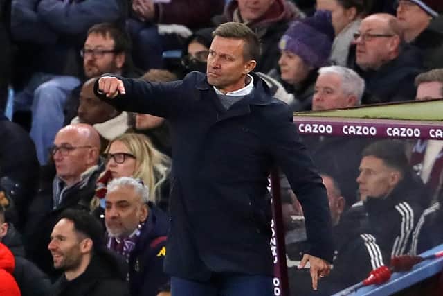 SEEING DIFFERENTLY - Jesse Marsch saw a performance worthy of appreciation from Leeds United in a 2-1 defeat to Aston Villa that led to angry chants against the manager. Pic: Getty