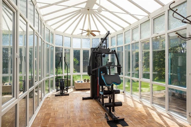 The second conservatory is currently used as a home gym.