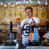 Horsforth Brewery is hosting a beer festival this Easter weekend. Pictured is head brewer Joe Robshaw with a schooner of DMC ginger beer. Picture: Tony Johnson