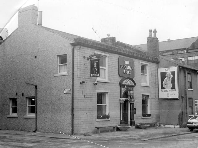 The Goodman Arms, a Tetley public house, on Whitehall Road by the junction with Sutton Street. Pictured in 1984.