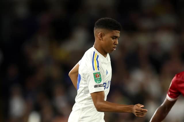 Leeds United's Cody Drameh during the Whites' 2-1 win over Shrewsbury on Wednesday night (Photo credit: Nigel French/PA Wire)