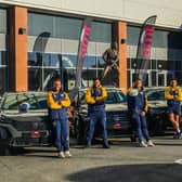 Leeds Rhinos Players and AMT Cars