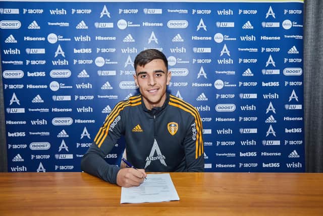 Diogo Monteiro signs a three-and-a-half year deal at Elland Road (Pic: Leeds United)
