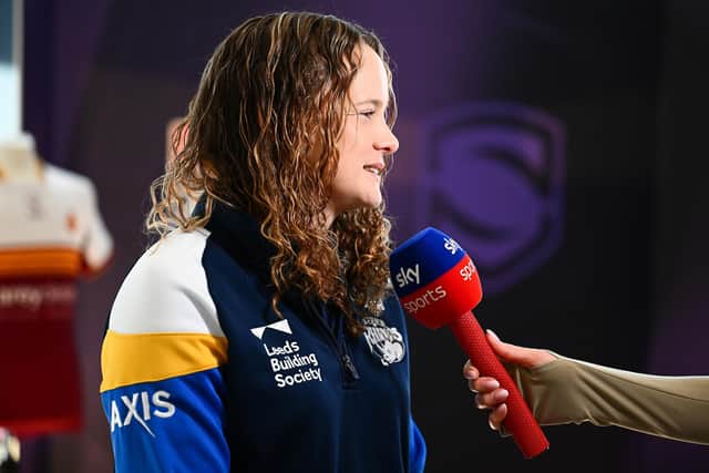 Leeds Rhinos coach Lois Forsell at this week's Betfred Women’s Super League launch. Picture by Olly Hassell/SWpix.com.